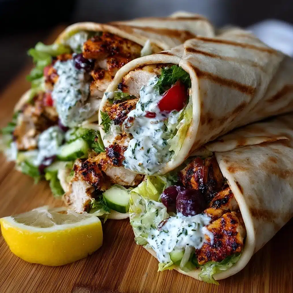 Mediterranean Chicken Gyros with Creamy Feta Tzatziki Recipe - Recipe Image