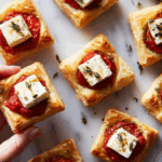 Baked Feta Bites with Red Peppers, Jam, and Chili Oil Recipe