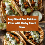 Sheet Pan Chicken Pitas with Herby Ranch Recipe