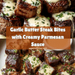 Easy Garlic Butter Steak Bites with a Rich Parmesan Cream Sauce