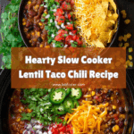 Slow Cooker Lentil Taco Chili Recipe