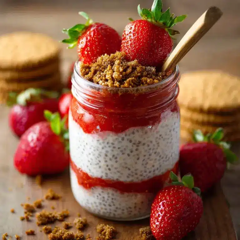 Strawberry Cheesecake Overnight Oats Recipe