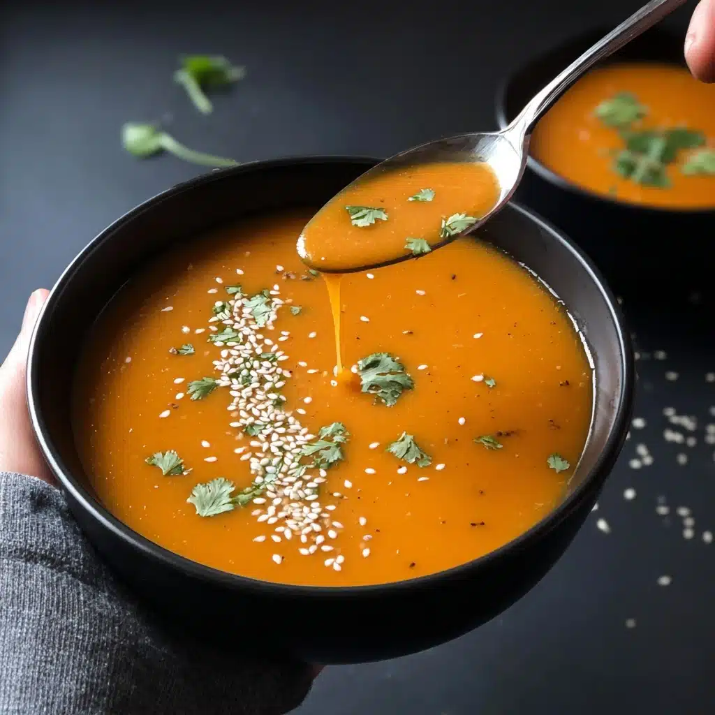 Vegan Roasted Carrot & Red Pepper Soup Recipe - Recipe Image