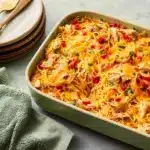 Homemade Southern Chicken Spaghetti Casserole Recipe | Spicy and Irresistible