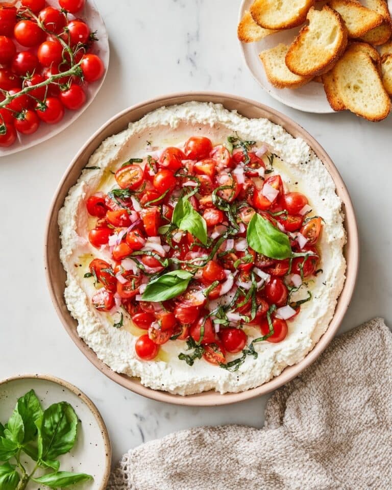 Bruschetta Dip with Tomato, Basil, and Feta Cheese Recipe