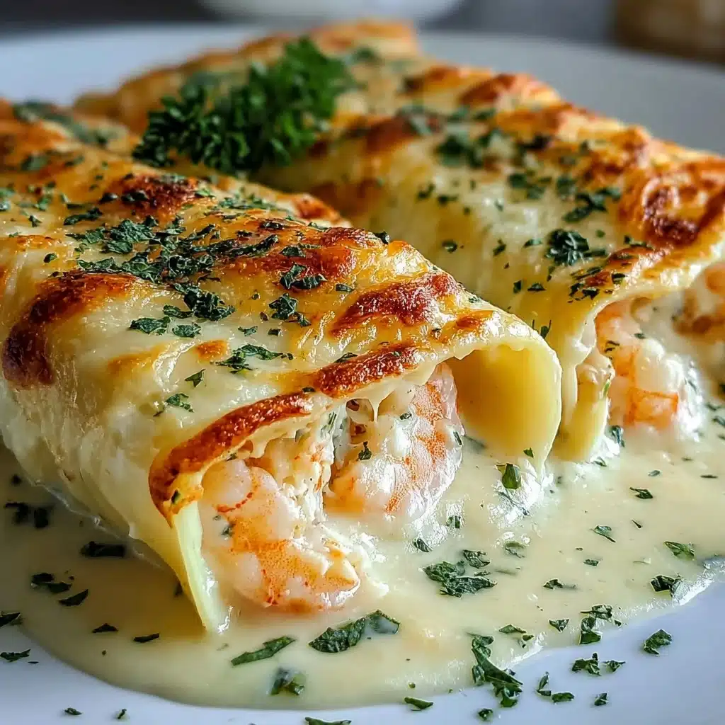 Shrimp & Crab Alfredo Lasagna Roll-Ups You’ll Crave Recipe - Recipe Image