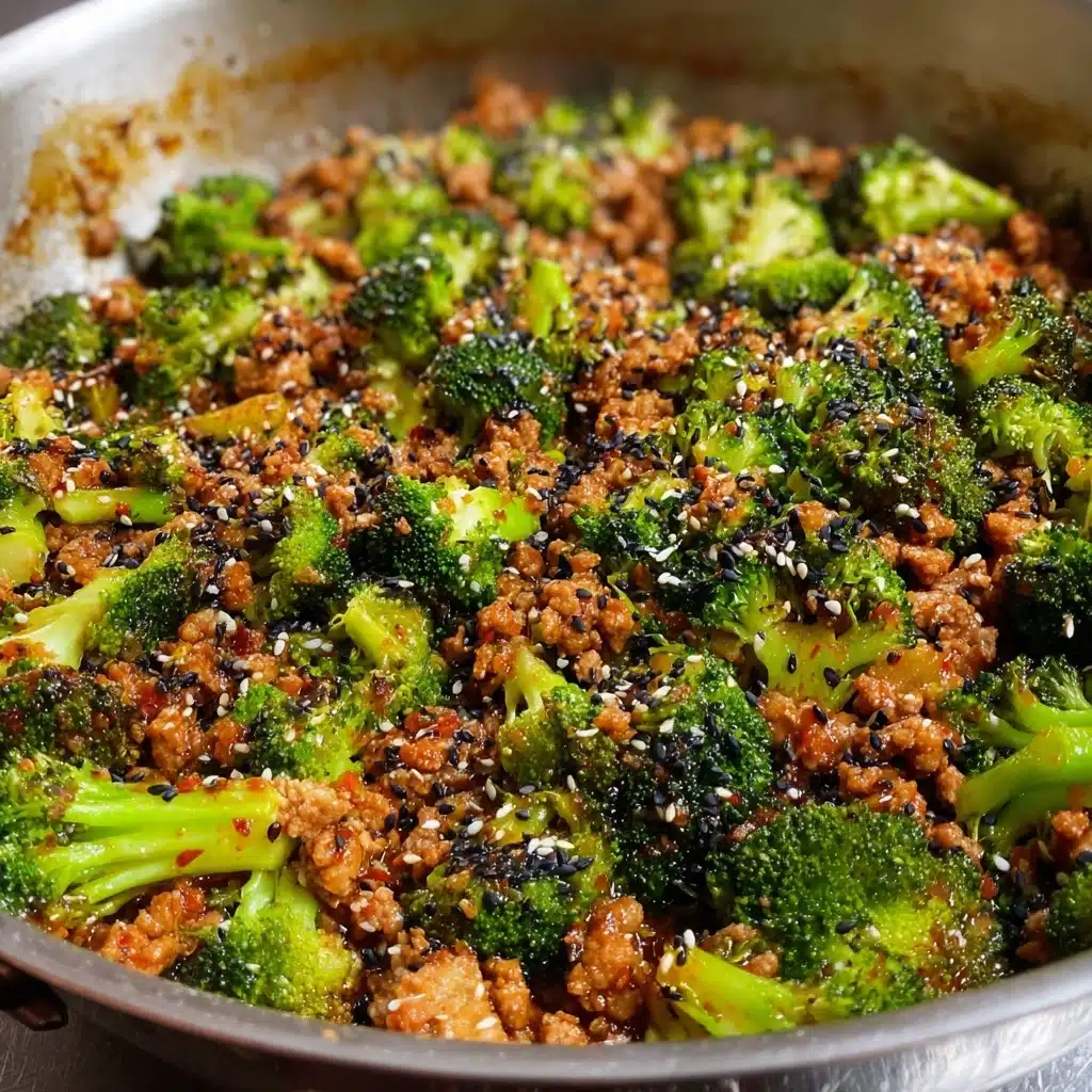 Honey Sriracha Ground Chicken and Broccoli Recipe - Recipe Image