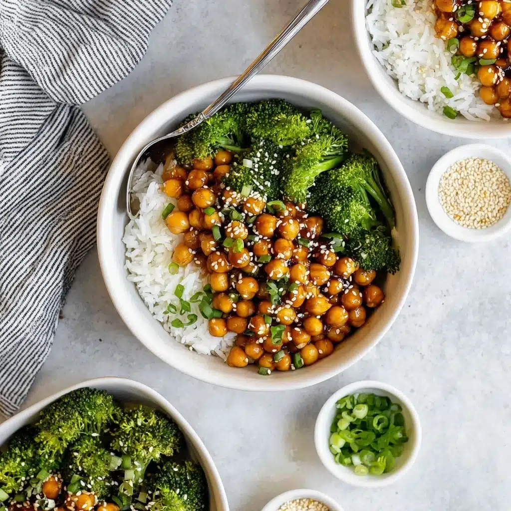 Vegan Sticky Sesame Chickpeas Recipe - Recipe Image