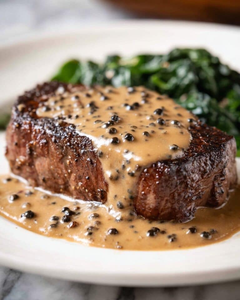 Creamy Peppercorn Sauce for Steak Recipe