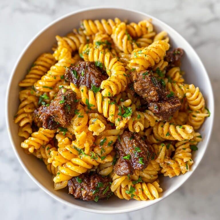 One-Pot Creamy Spicy Garlic Butter Steak & Pasta Recipe