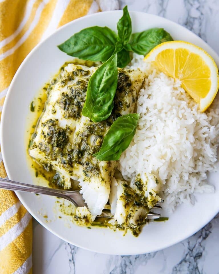 Pesto Parmesan Baked Cod Recipe