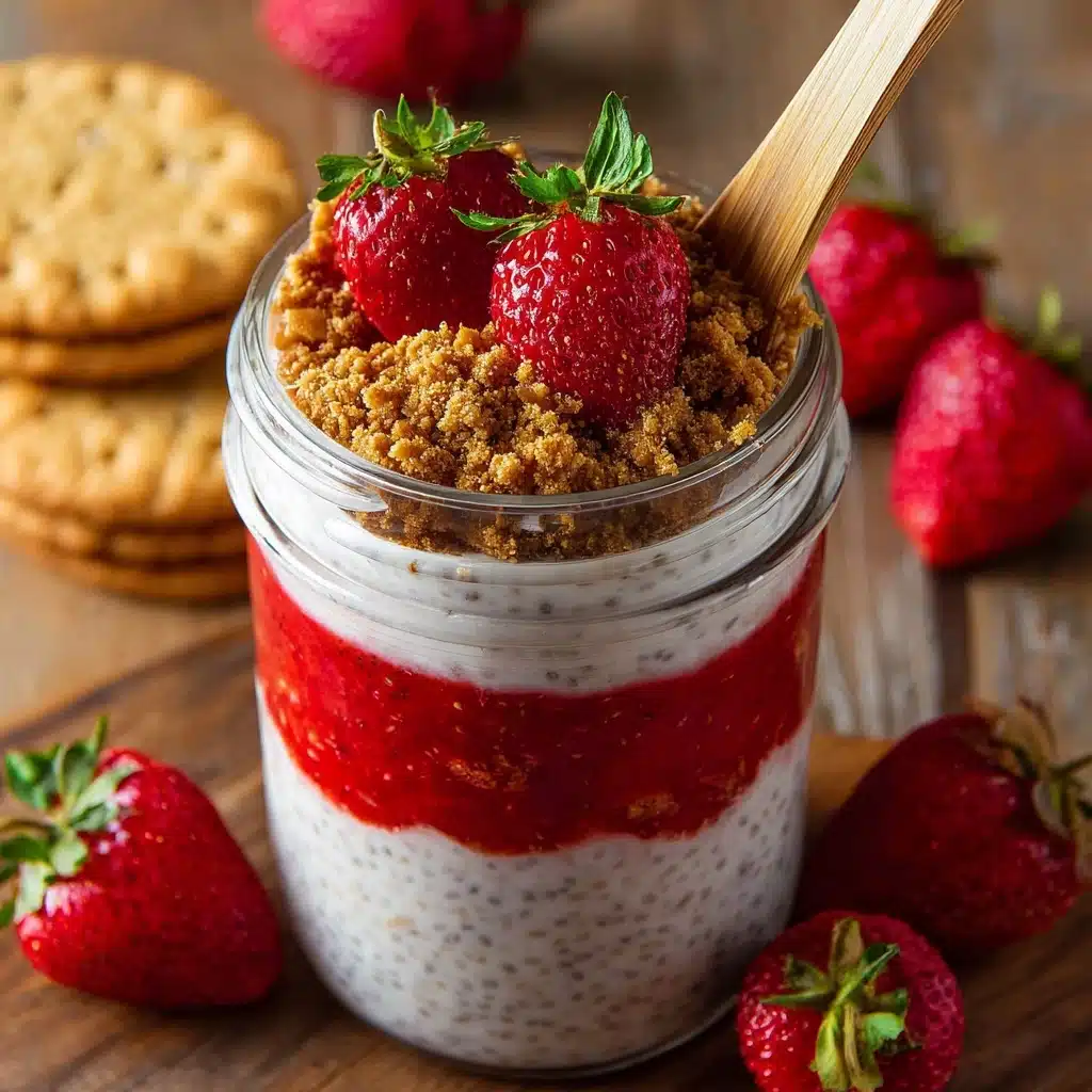 Strawberry Cheesecake Overnight Oats Recipe - Recipe Image