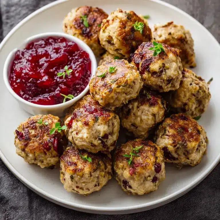Festive Cranberry Turkey Stuffing Balls Recipe