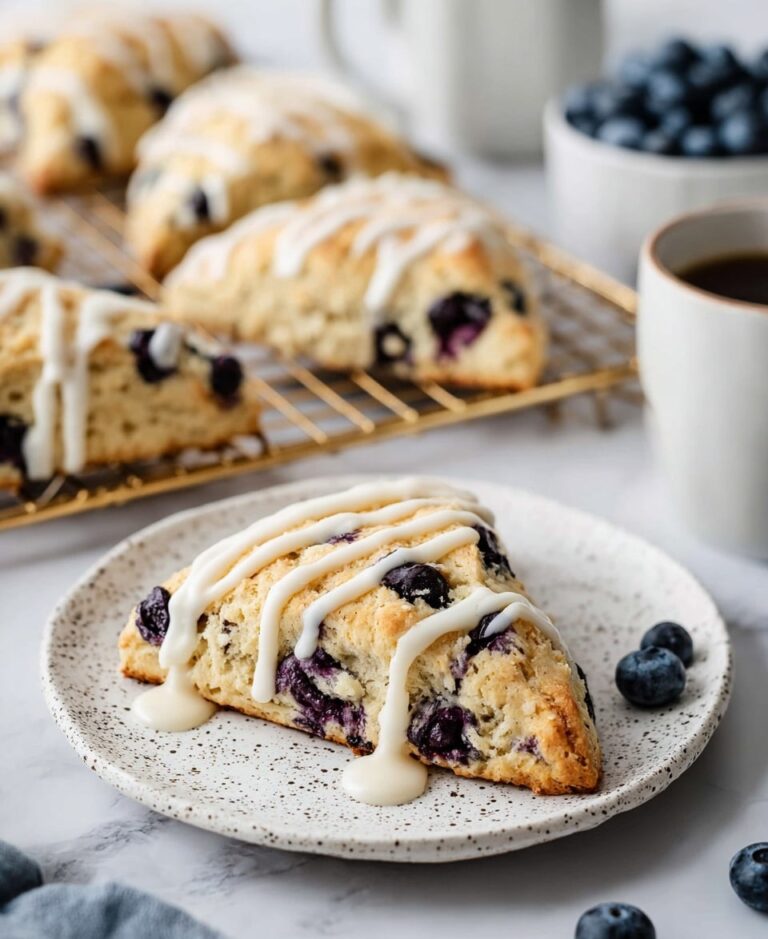 Blueberry Scones with Lemon Zest and Icing Recipe