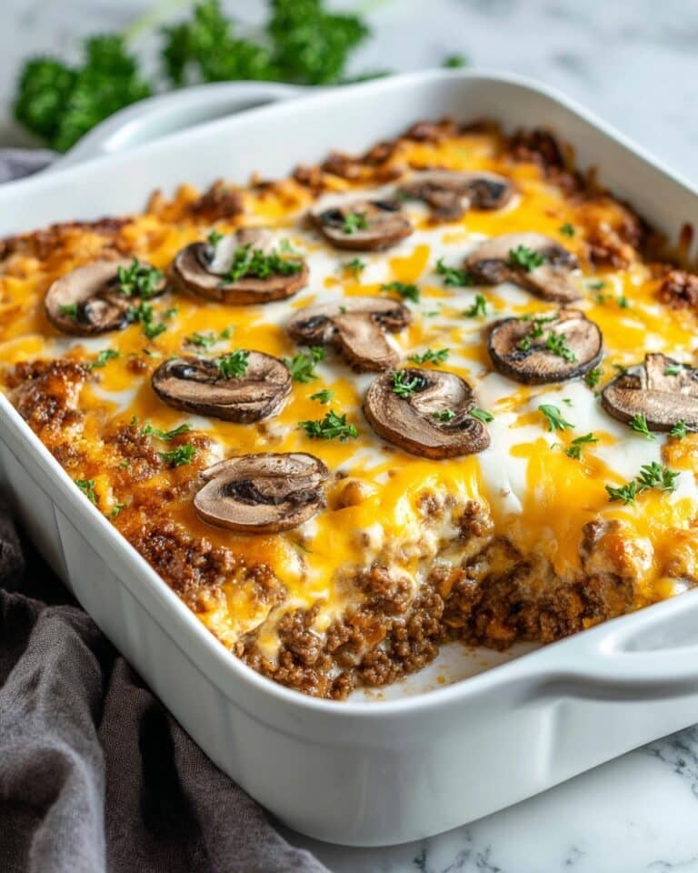 Keto Beef and Mushroom Casserole Recipe