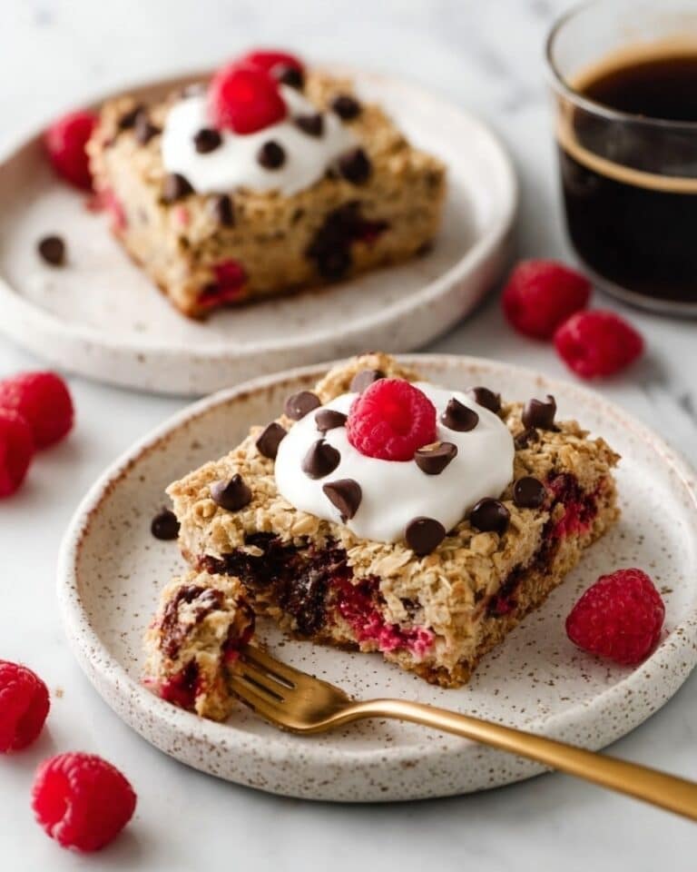 Raspberry Chocolate Chip Baked Oatmeal Recipe