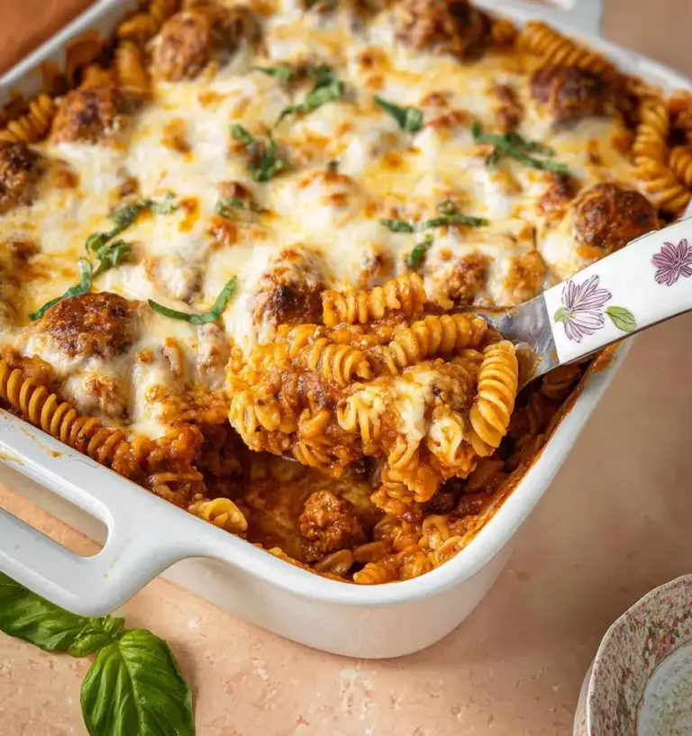 Dump and Bake Meatball Casserole