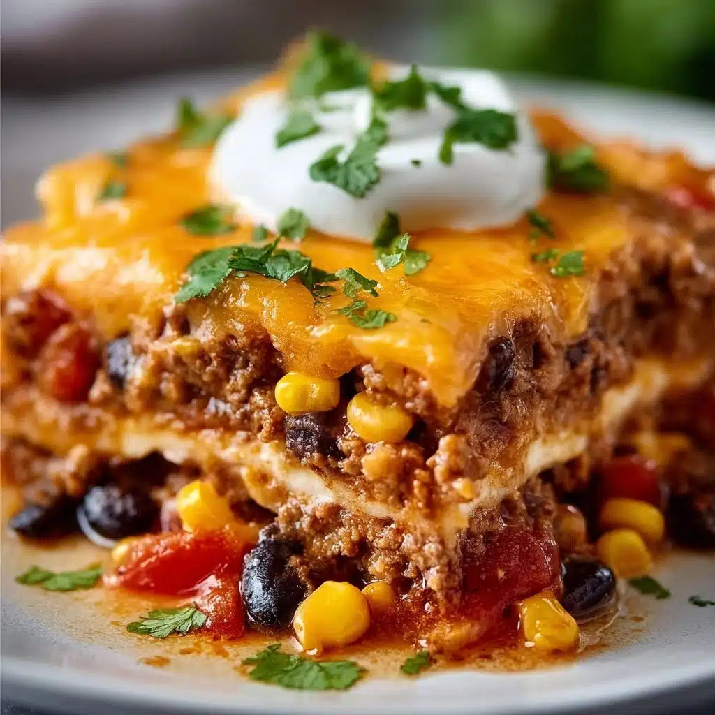 Layered Burrito Casserole Recipe - Recipe Image