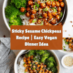 Vegan Sticky Sesame Chickpeas Recipe