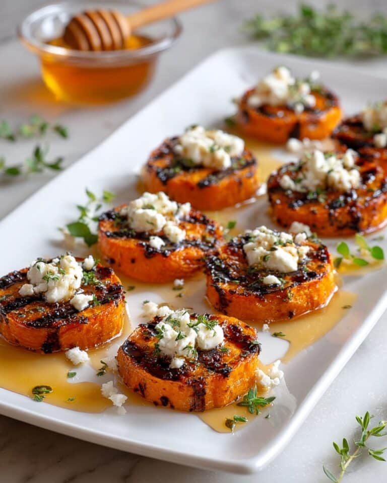 Roasted Sweet Potato Rounds with Honey & Feta Recipe