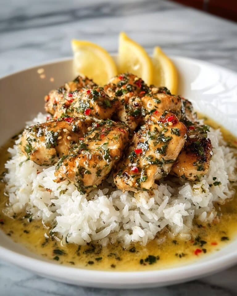 Chicken Scampi with Creamy Garlic Parmesan Rice Recipe