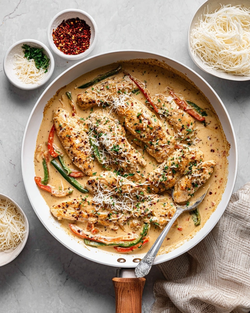 A white bowl holds a serving of white rice at the bottom, with grains looking soft and slightly sticky, speckled with herbs. On top of the rice, there are several pieces of golden-brown grilled chicken coated with green herbs and small bits of red chili, appearing juicy and tender. The dish is surrounded by a light yellow sauce with herbs visible in it, pooling gently around the rice. In the background, there are small lemon wedges placed on the edge of the bowl. The bowl is set on a white marbled surface that adds a clean, bright look to the image. photo taken with an iphone --ar 4:5 --v 7