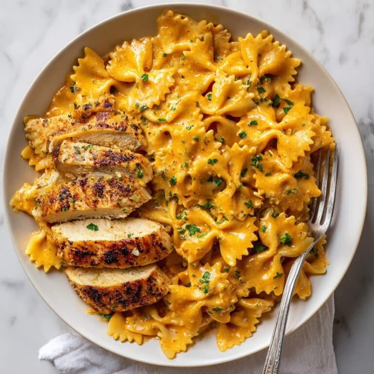 Creamy Spicy Chicken Pasta with Summer Vegetables Recipe