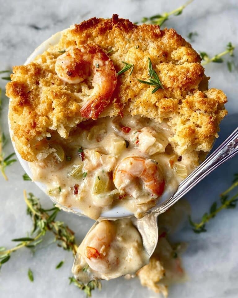 Shrimp & Lobster Cheddar Bay Biscuit Pot Pie Recipe