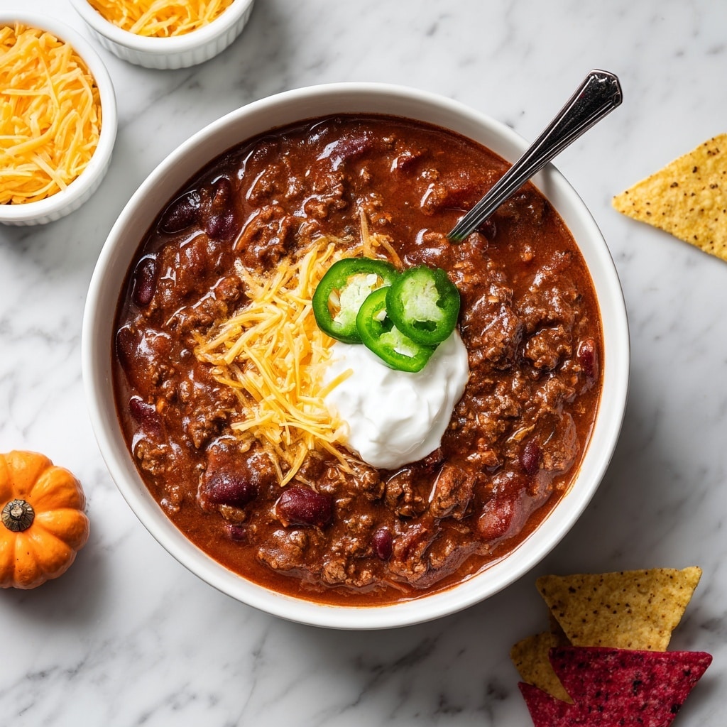 A close-up view of a thick stew with a rich, reddish-brown sauce filled with layers of mixed ingredients including soft, round yellow and black beans, ground meat chunks, and bright red and green bell pepper pieces. The stew is inside a light-colored pot, showing a glossy, hearty texture. A wooden spoon is lifting a portion, capturing the dense, chunky mix with visible bits of beans, meat, and vegetables coated in the shiny sauce. The whole scene rests on a white marbled texture. photo taken with an iphone --ar 4:5 --v 7