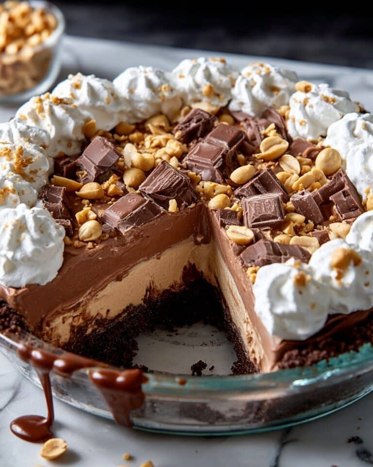 No-Bake Cream Cheese Peanut Butter Pie with Chocolate Whipped Cream Recipe