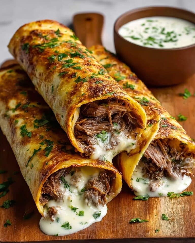 French Dip Tortilla Roll-Ups with Au Jus Recipe