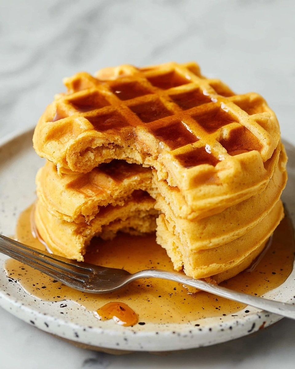A single golden-brown waffle is cooking inside a black waffle maker which is open, showing the waffle's top surface with its square patterns and four segments. The waffle is thick and crispy with a soft inside, slightly puffed up around the edges, and flash in warm light. The black waffle maker is placed on a white marbled surface, creating a clean and simple background. photo taken with an iphone --ar 4:5 --v 7