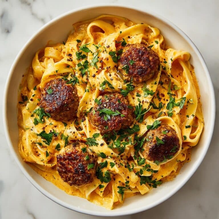 One-Pot Creamy Cajun Meatball Pasta Recipe