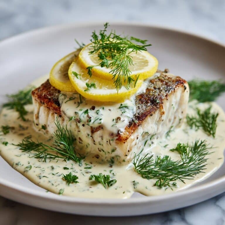 Lemon Dill Baked Cod with Creamy Lemon-Dill Sauce Recipe