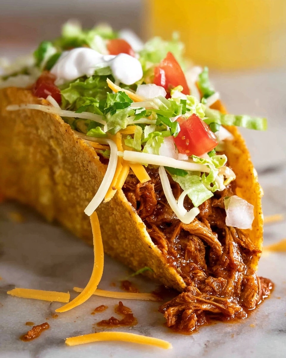 A white plate holds three soft tacos lined up side by side, each taco filled with layers of dark seasoned ground meat at the bottom, topped with shredded pale green lettuce, diced red tomatoes, creamy green sauce, and sprinkled with white crumbly cheese. On the plate beside the tacos are three lime wedges and three slices of pink watermelon radish with green edges. Outside the plate on a white marbled surface, there are more lime wedges and watermelon radish slices along with small glass bowls of chopped white onion and another light-colored sauce. Photo taken with an iphone --ar 4:5 --v 7