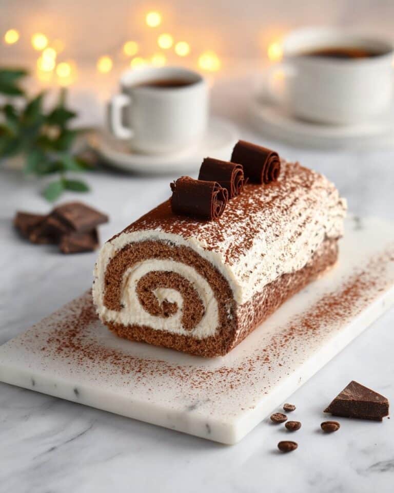 Gourmet Tiramisu Yule Log Cake Recipe