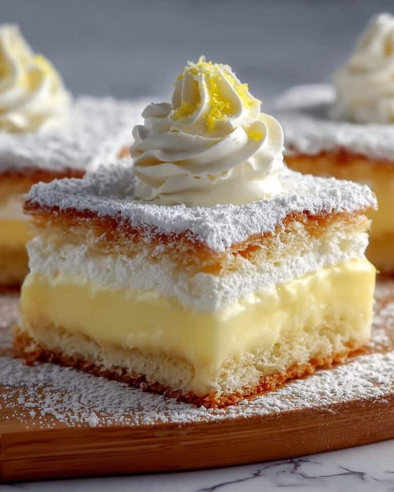 Vanilla Custard Cream Squares Recipe