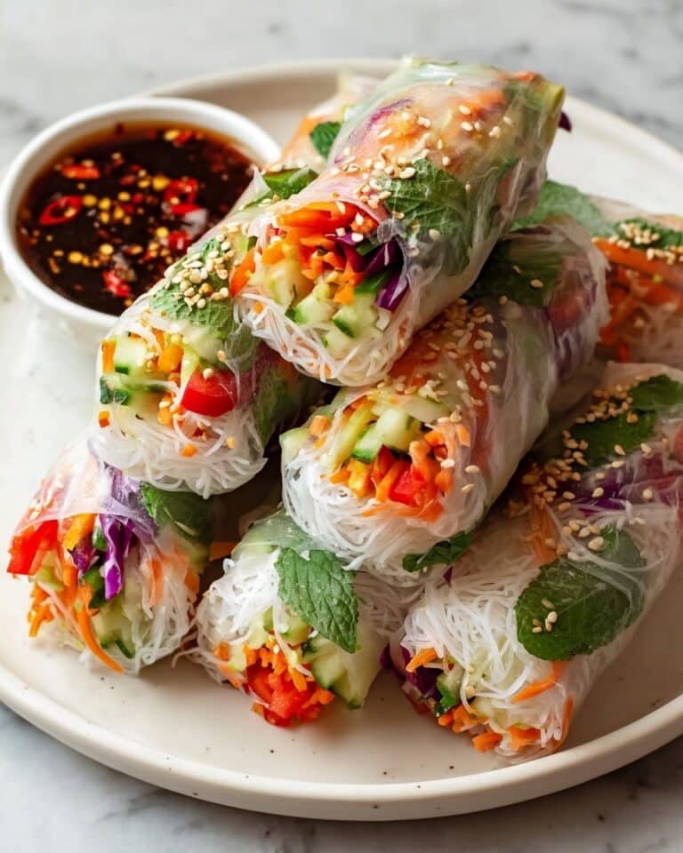 Crispy Healthy Air Fryer Rice Paper Noodle Rolls Recipe