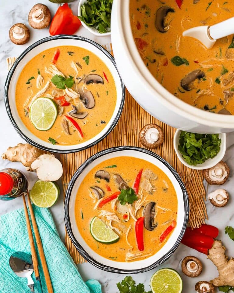 Crockpot Thai Coconut Chicken Soup Recipe