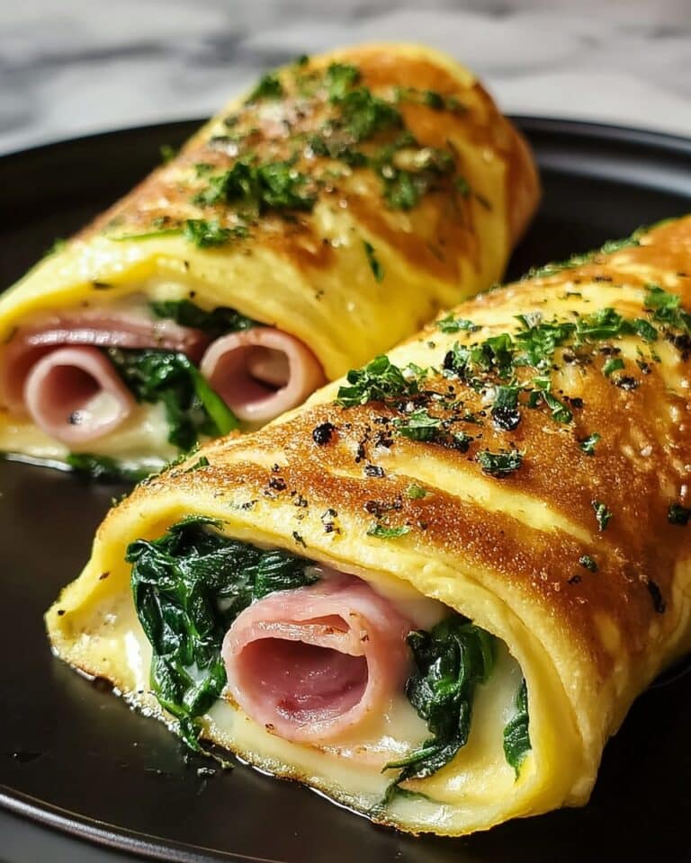 Spinach Ham Breakfast Rolls Recipe