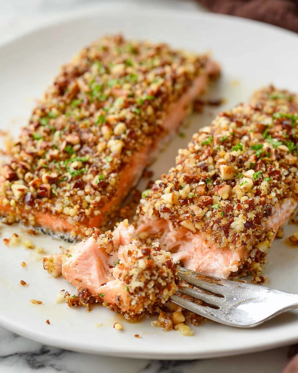 Three golden-brown baked rectangular bars covered in a crunchy nut and seed topping sit on a baking tray lined with parchment paper. The bars have a rough texture with bits of oats, nuts, and seeds, showing a mix of light browns, tans, and darker specks. The baking tray is placed on a white marbled surface, and the bars are evenly spaced with slight crumbs scattered around them. Photo taken with an iphone --ar 4:5 --v 7