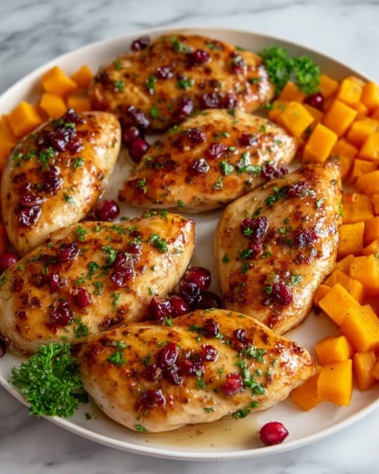 Cranberry Glazed Chicken with Roasted Carrots and Sweet Potatoes Recipe
