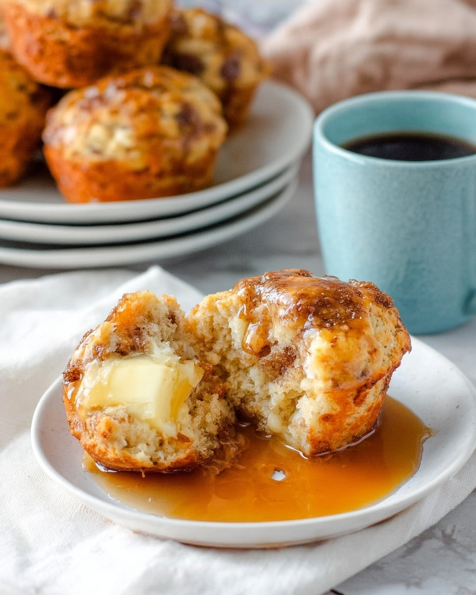 A white bowl filled with nine round muffins, each topped with melted orange cheese that has a slightly crispy texture. The muffins have a golden-brown top with some darker, toastier spots, and one muffin in the center is broken open to show a soft, crumbly inside with visible brown bits. In the blurred background, there is a small white bowl with blue patterns holding more orange shredded cheese and a bottle with a dark brown body and a red label. The whole scene is set on a white marbled surface. photo taken with an iphone --ar 4:5 --v 7