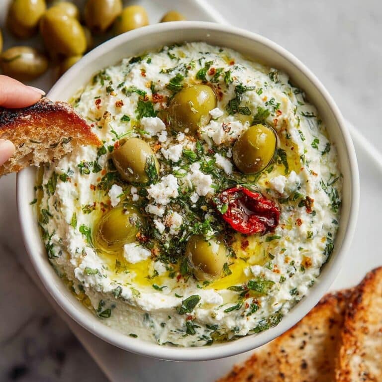Olive Lovers’ Dream Dip – Creamy Feta & Green Olive Spread Recipe