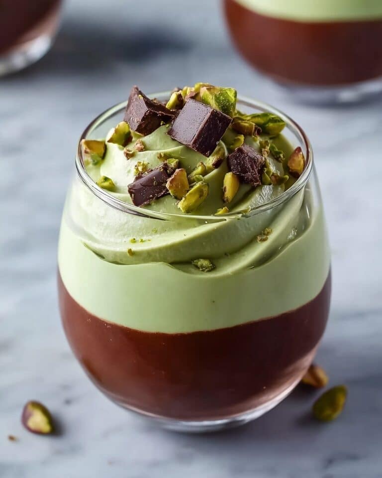 Pistachio Mousse with Chocolate Ganache Recipe