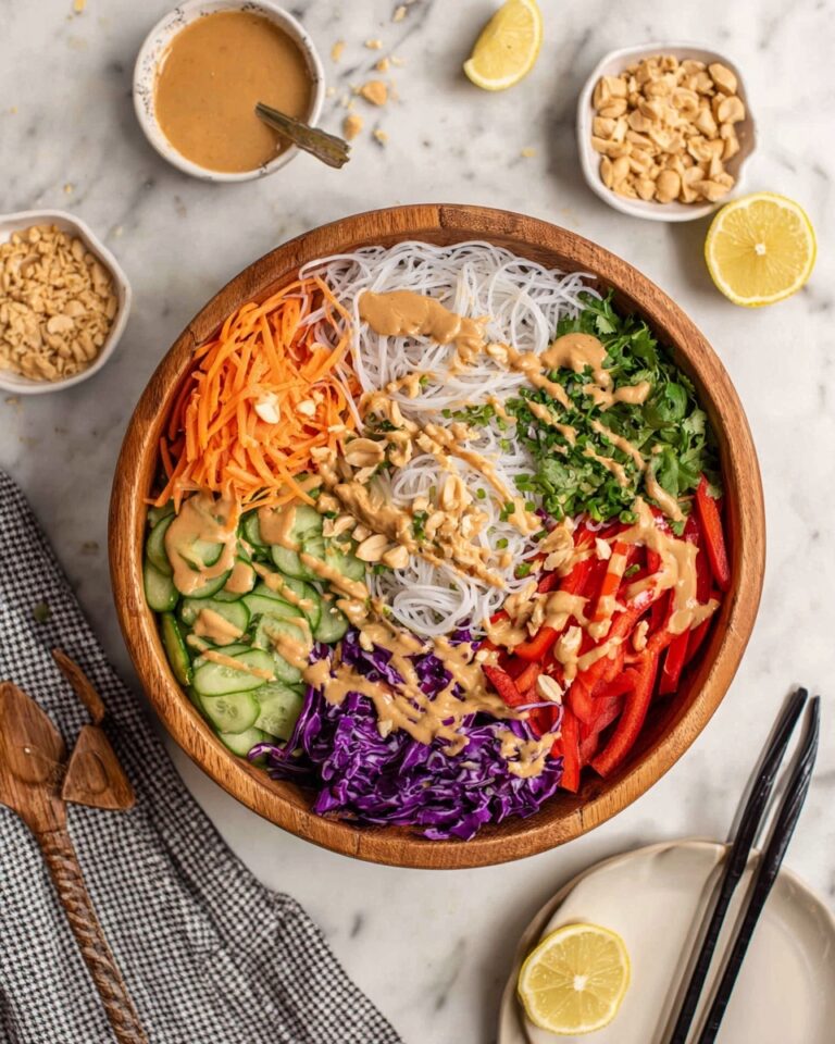 Spring Roll Salad with Peanut Dressing Recipe