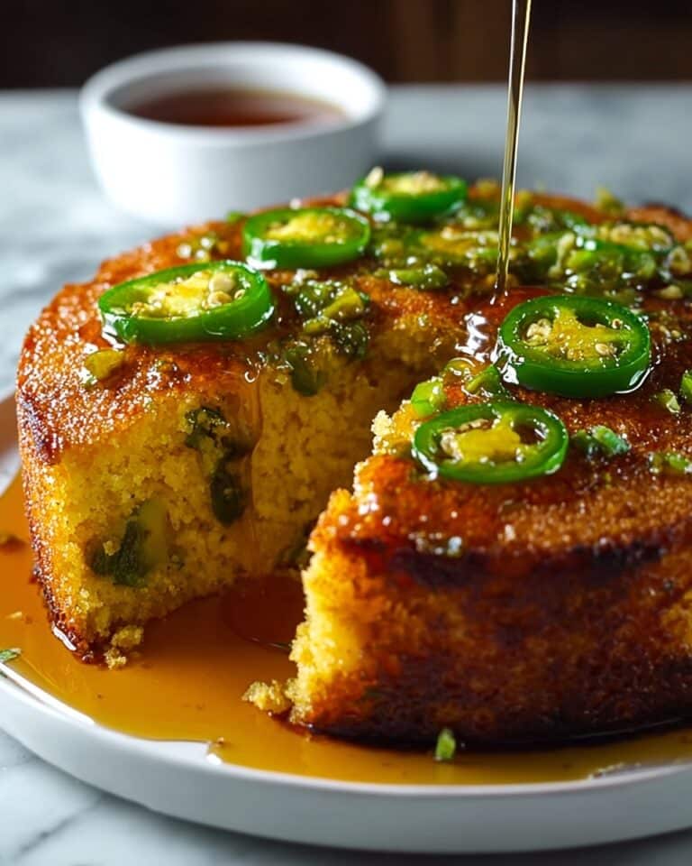Spicy Sweet Jalapeño Cornbread with Zesty Lime Drizzle Recipe