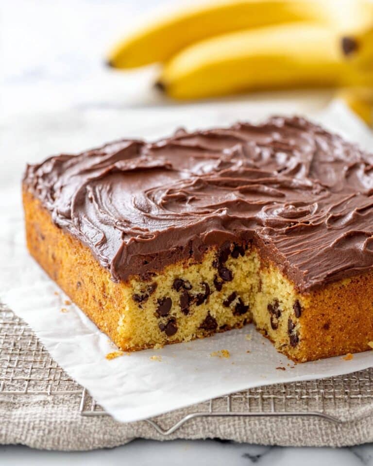 Banana Chocolate Chip Cake with Cream Cheese Frosting Recipe