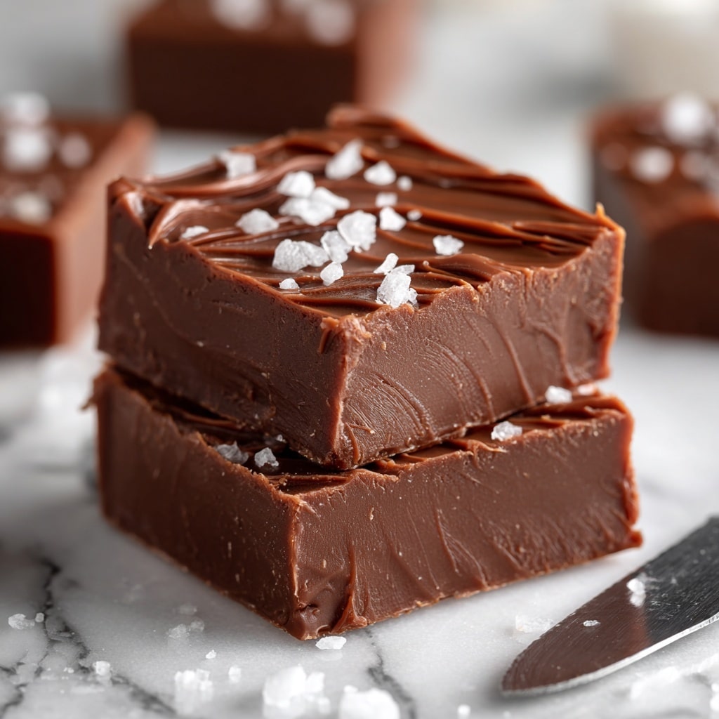 The image shows a close-up of two stacked pieces of chocolate dessert on a white plate, placed on a white marbled surface. The bottom layer is a square, dense chocolate brownie with a matte, slightly crumbly texture and a rich brown color. On top, there is a smaller round piece of soft chocolate with a shiny, smooth surface and light chocolate drizzle running down the sides. The background has more blurred pieces of similar chocolate desserts, giving depth to the image. The photo taken with an iphone --ar 4:5 --v 7