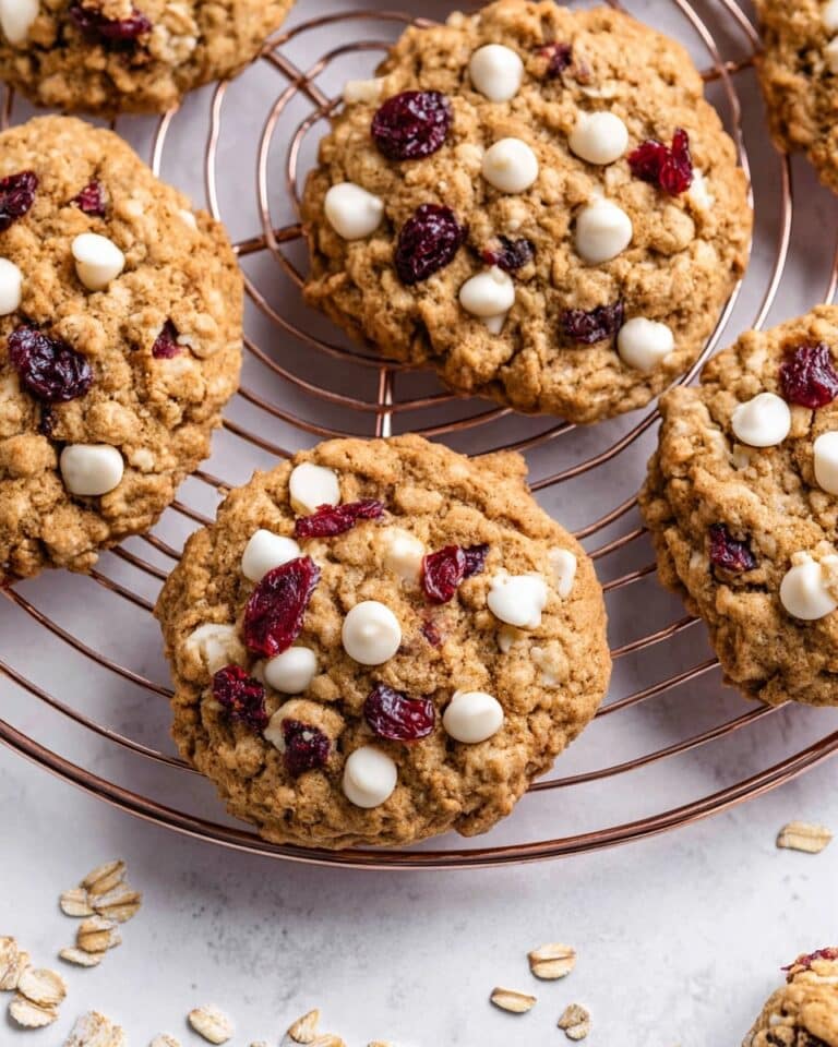 White Chocolate Oatmeal Cranberry Cookies Recipe